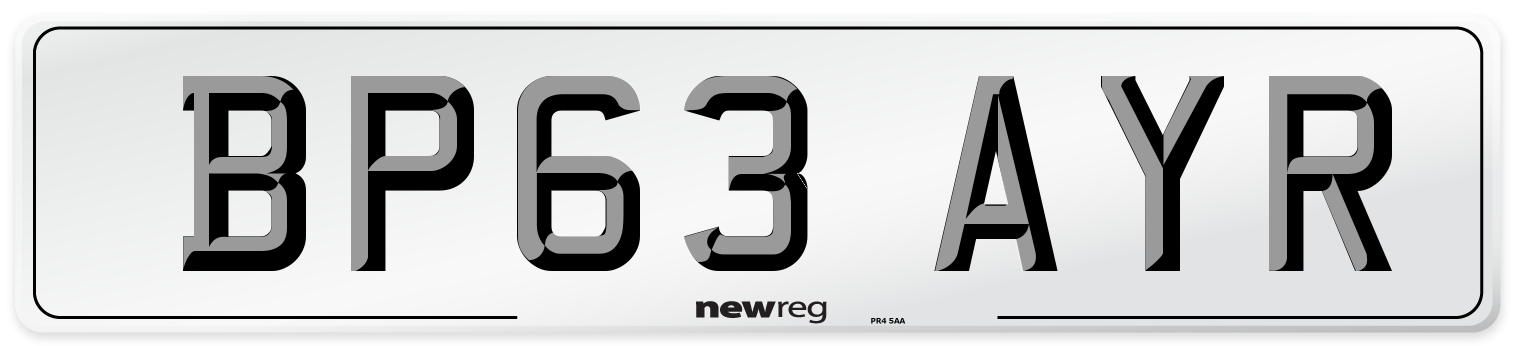 BP63 AYR Number Plate from New Reg